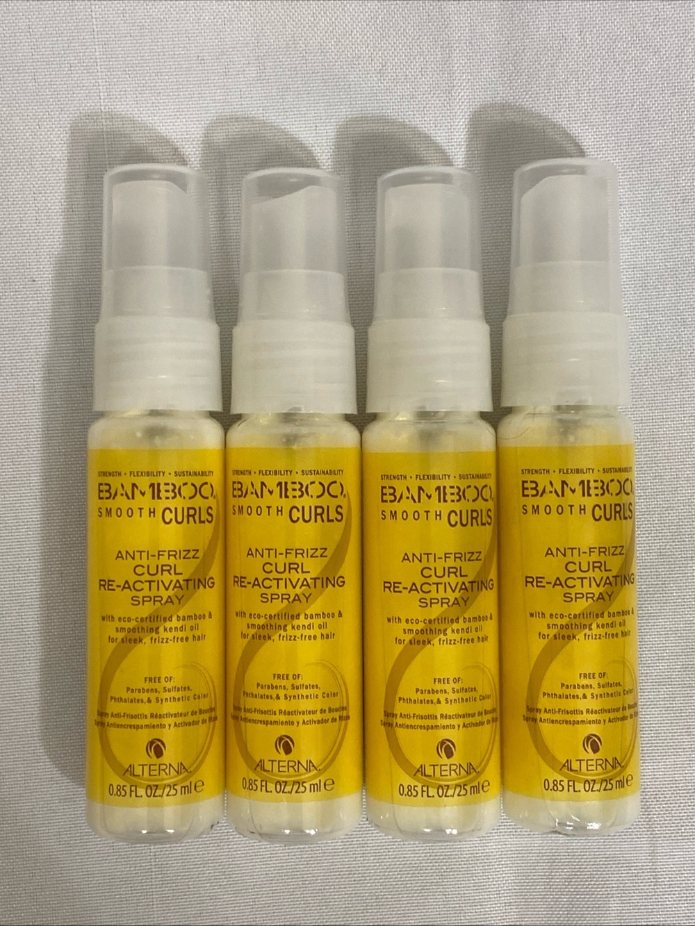✨ Alterna Bamboo Smooth Curls Anti-Frizz Curl Re-Activating Spray Trl Size 4pk ✨